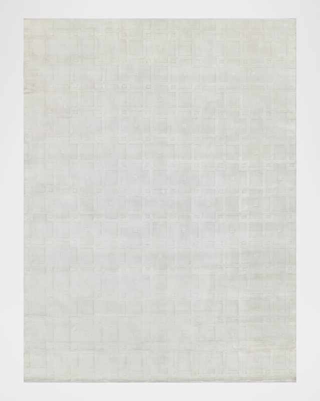 Camora Hand-Loomed White Rug, 4' x 6'